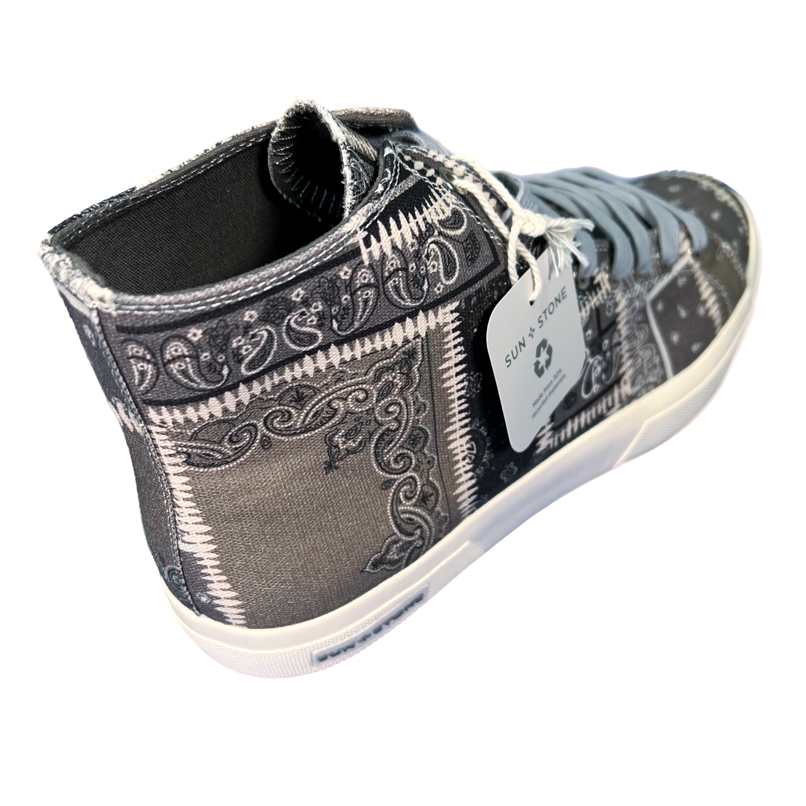 SUN STONE Men Shoe Colorblock Patchwork Cushioned Sneakers MESA Grey