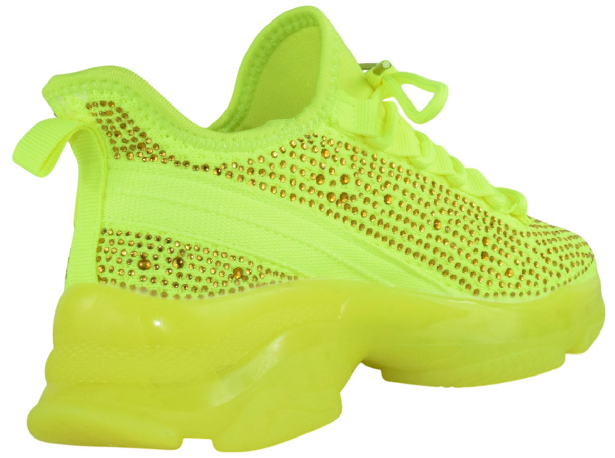 FREYA Neon Yellow BERNESS – Dashing Shoes Inc
