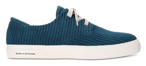 Sun Stone Men Sneakers Round Toe Platform Lace-Up Shoes KIVA Blue Strips