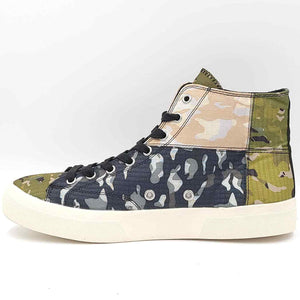 SUN STONE Men Shoe Colorblock Patchwork Cushioned Sneakers MESA Green Camouflage