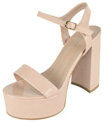 JASMINE-1 Nude Patent Top Moda