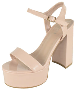 JASMINE-1 Nude Patent Top Moda