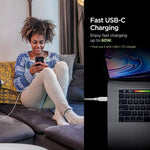 Spigen DuraSync 60W USB C to USB C High Speed Fast Charging Cable 4.9FT 2 Pack
