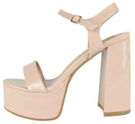 JASMINE-1 Nude Patent Top Moda