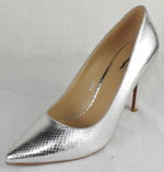 Michael Kors Women High Heels Stiletto Pumps Pointy Toe Silver Clarie Size 7.5