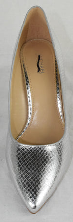Michael Kors Women High Heels Stiletto Pumps Pointy Toe Silver Clarie Size 7.5