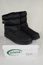 Soda Women Snow boots Waterproof Fur Lining Nylon Ankle Bootie Black SNOW size 9