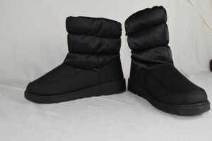 Soda Women Snow boots Waterproof Fur Lining Nylon Ankle Bootie Black SNOW size 9