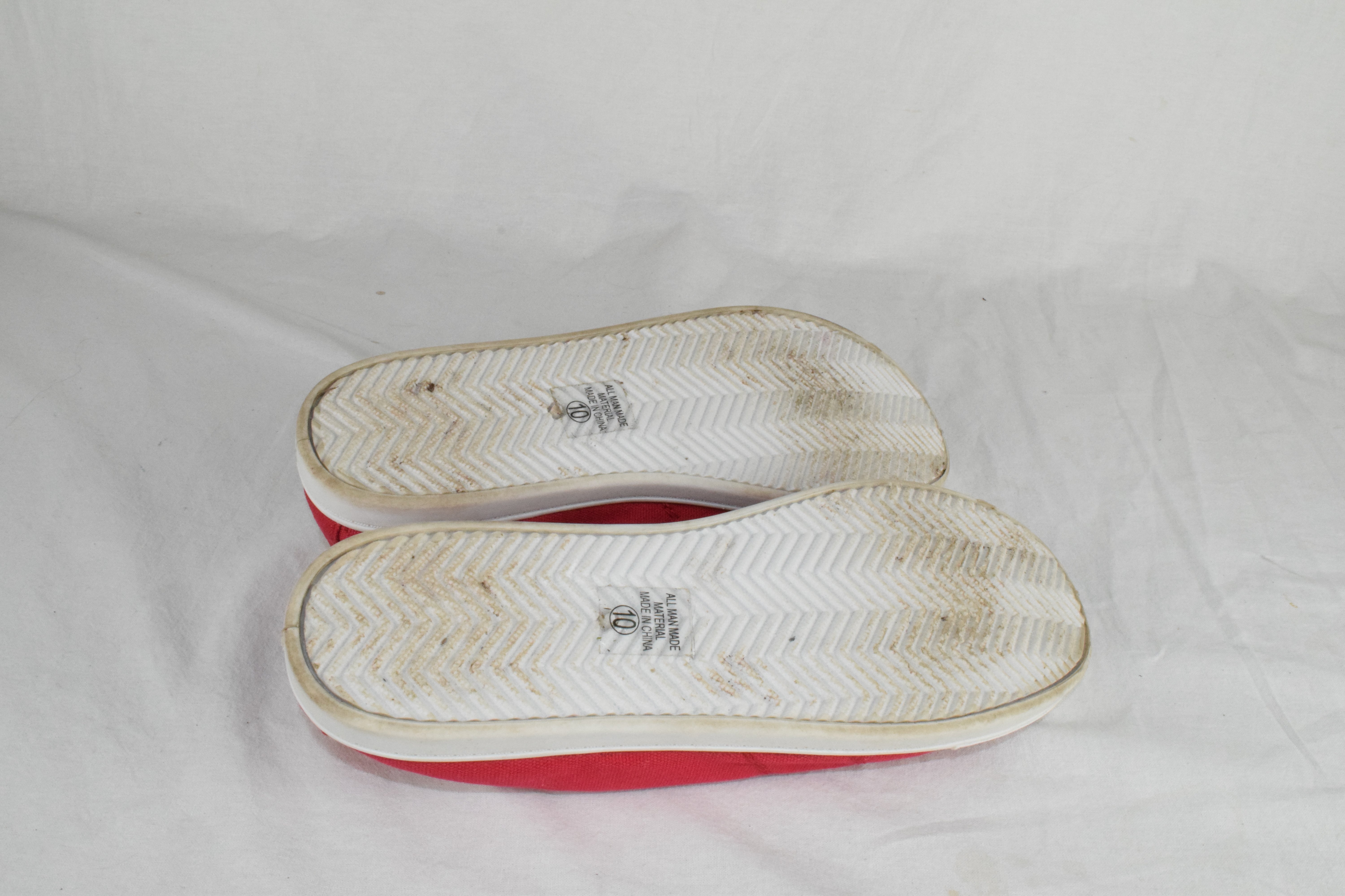 Soda Flat Women Shoes Linen Canvas Slip On comfy Sneakers Lace Up Red Size 10