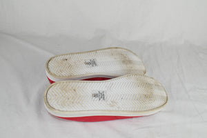 Soda Flat Women Shoes Linen Canvas Slip On comfy Sneakers Lace Up Red Size 10