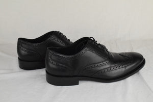 Cole Haan Men Black Leather Wingtip Oxford Dress Shoes Classic Brogue new size 8