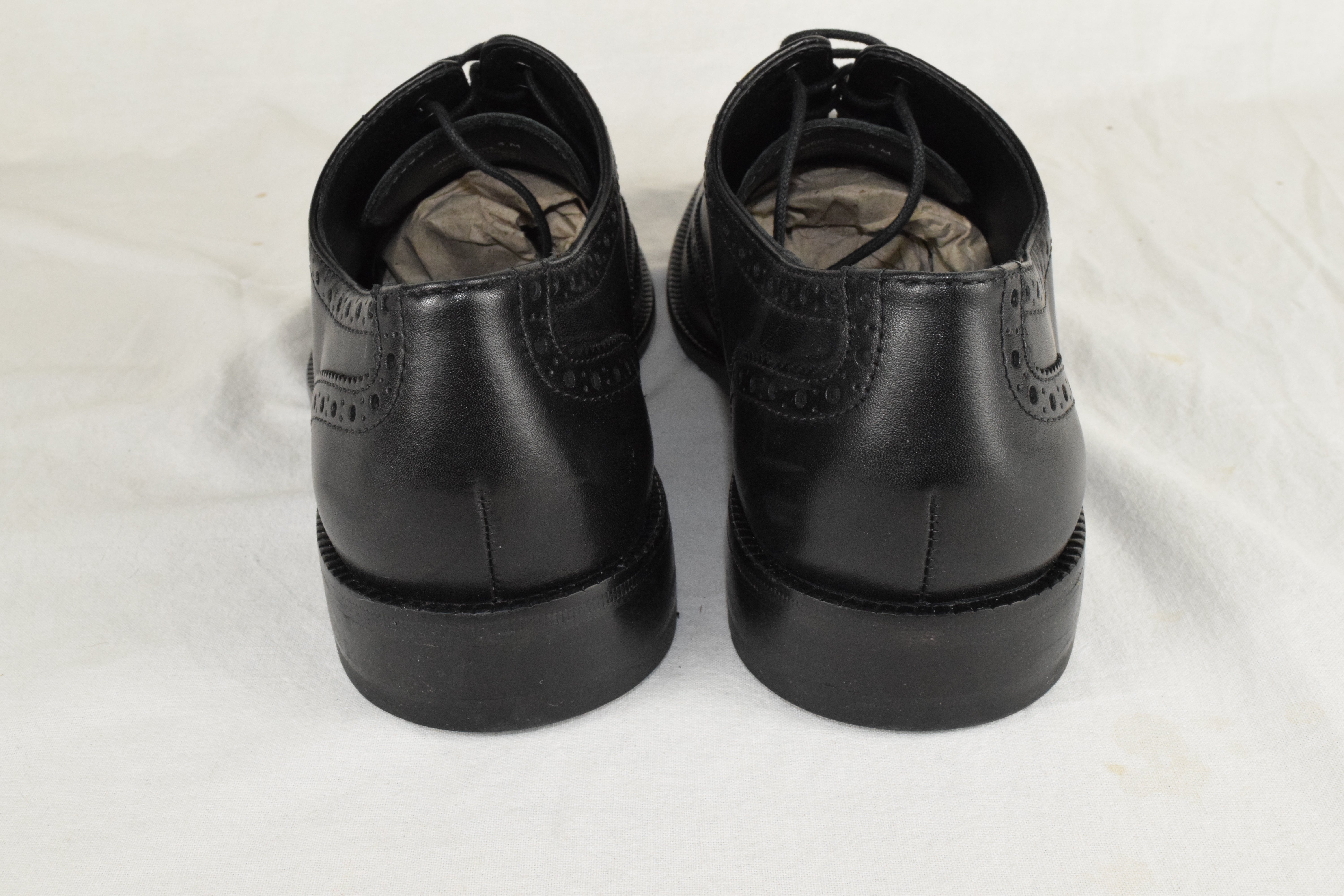 Cole Haan Men Black Leather Wingtip Oxford Dress Shoes Classic Brogue new size 8