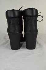 Soda Women High Heels Ankle Boots Combat Lug Sole Booties Black Used Size 6