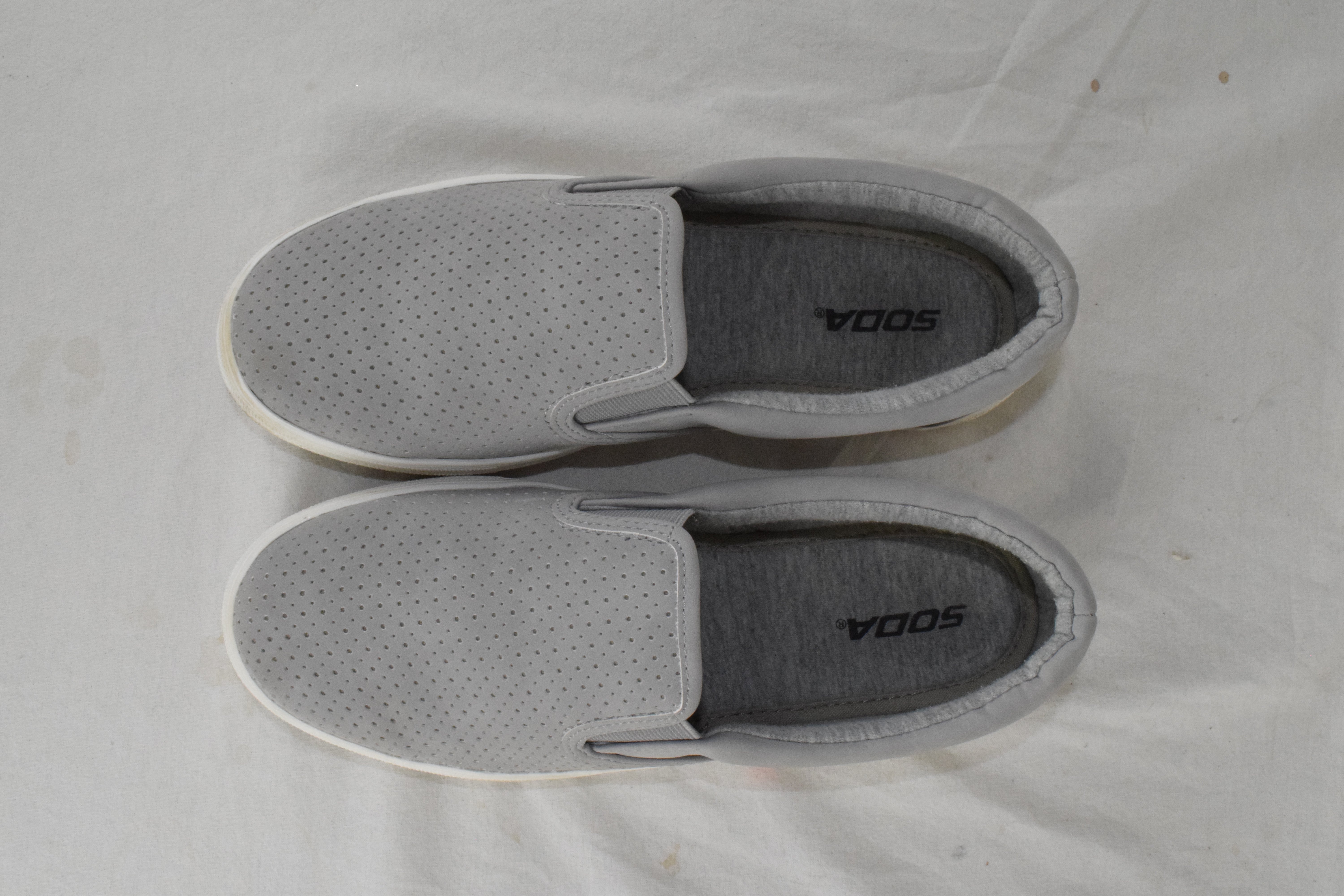 Soda Flat Women Slip-On Loafers Casual Sneakers Platform Gray CROFT Size 9