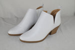 Soda Women Ankle Boot V Cut Booties Elastic Block Heel Armory White Used Size 10