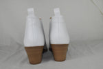 Soda Women Ankle Boot V Cut Booties Elastic Block Heel Armory White Used Size 10