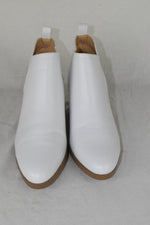 Soda Women Ankle Boot V Cut Booties Elastic Block Heel Armory White Used Size 10