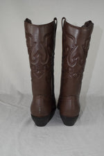 Soda Women Cowboy Western Stitched Boot Pointy Toe Knee High Tan Brown RENO 6.5