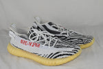 Adidas Yeezy Boost 350 V2 Zebra Sneakers Black White Used Size 10