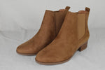 Soda Women Ankle Boot Elastic Slip Booties Block Heel Tan Brown Suede TEAPOT 8