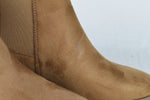 Soda Women Ankle Boot Elastic Slip Booties Block Heel Tan Brown Suede TEAPOT 8