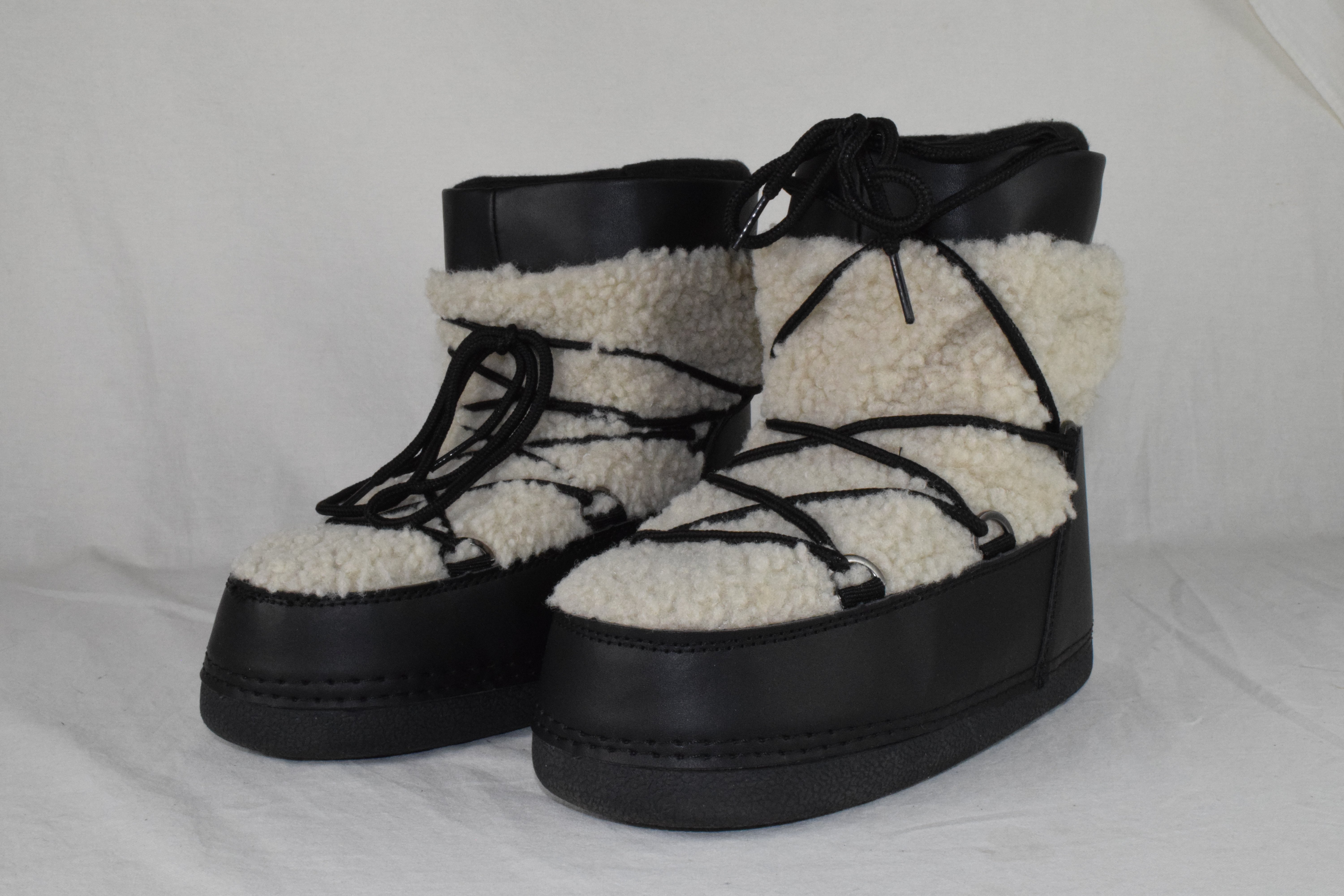 Top Moda Women Rain Snow Winter Waterproof boots Sherpa Fur Ankle Emmett Black 7