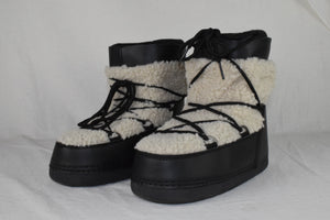 Top Moda Women Rain Snow Winter Waterproof boots Sherpa Fur Ankle Emmett Black 7