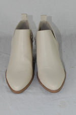 Soda Women Ankle Boots Zipper Booties V Cut Pointed Toe Heel Beige SECTORY 7.5