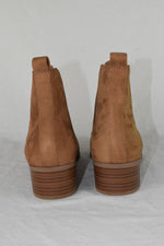 Soda Women Ankle Boots Elastic Slip On Booties Block Heel Tan Brown TEAPOT 10