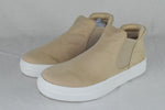 Soda Flat Women Chelsea Shoe High Top Platform Sneakers Taupe Beige WOODS 10