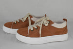 Soda Flat Women Shoes Lace Up Loafers Sneakers Fur Flatform Brown Tan ENDEAR 7