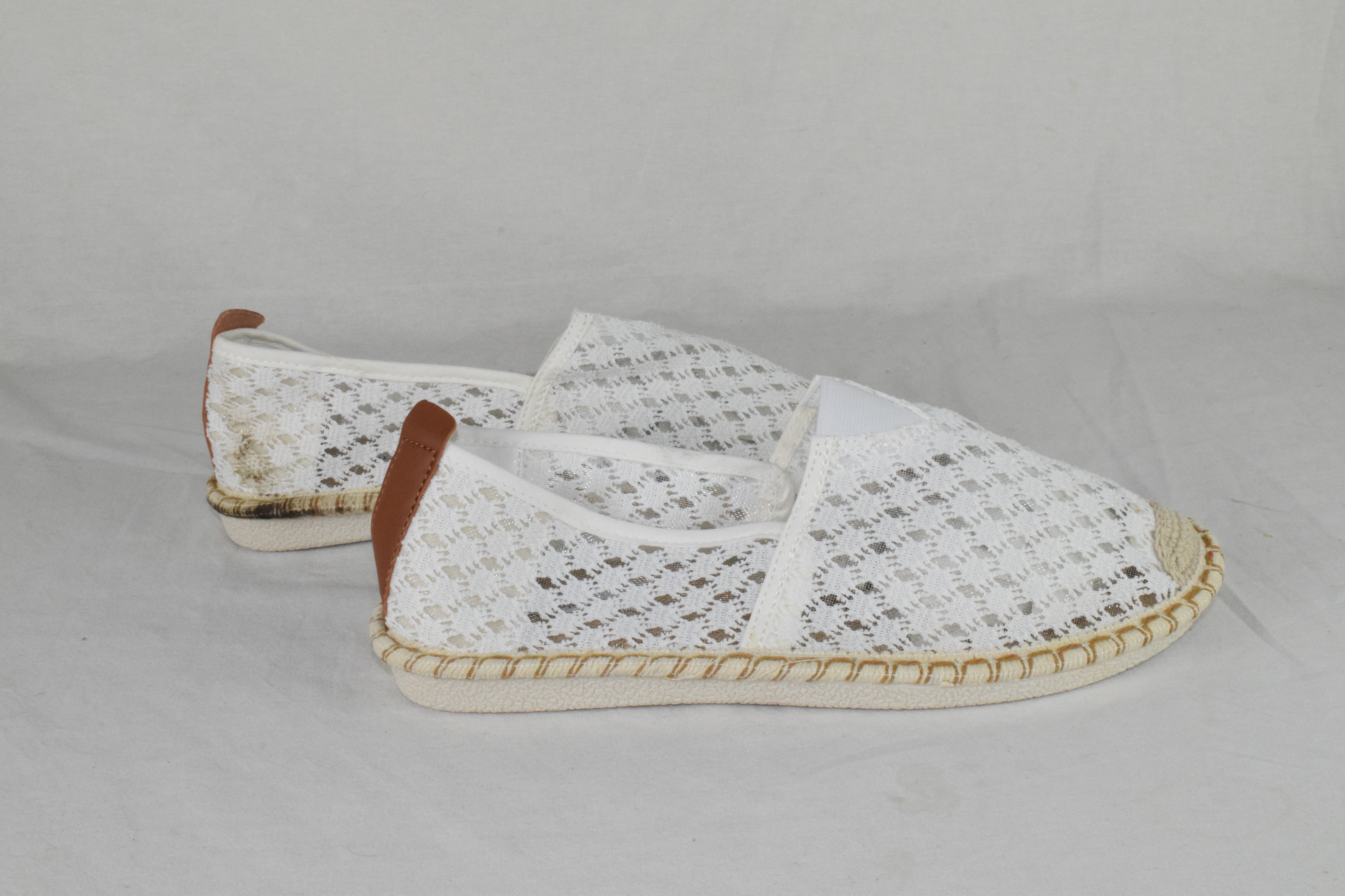 Flat Women Canvas Slip-On Loafers Espadrilles Jute Breathable PLEDGE-16 White 10