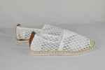 Flat Women Canvas Slip-On Loafers Espadrilles Jute Breathable PLEDGE-16 White 10