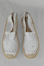 Flat Women Canvas Slip-On Loafers Espadrilles Jute Breathable PLEDGE-16 White 10