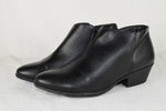 Soda Women Small Short Heels Ankle Boots Side Zipper Booties Black MUG Size 10