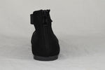 dream pair new women flat shoe mary jane ankle strap back zipper elastic black 8