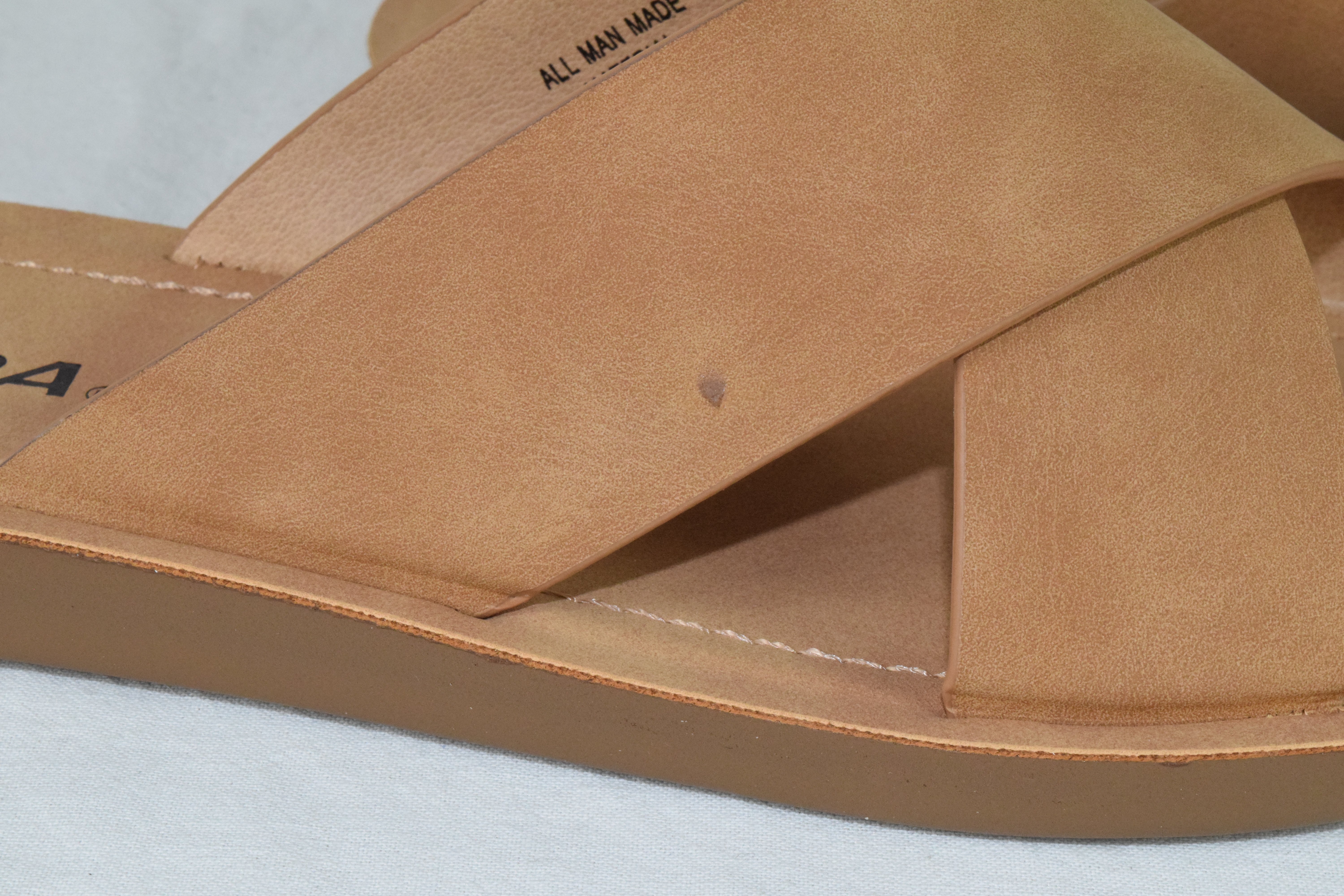 Soda Shoe Women Sandals Crisscross Band Strap Casual Slides REFLECT Tan Brown 10