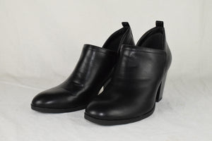 Soda Women Ankle Boots Slip-on Booties V Cut Almond Toe Stack Heel Black GAMEY 9