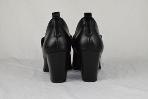 Soda Women Ankle Boots Slip-on Booties V Cut Almond Toe Stack Heel Black GAMEY 9