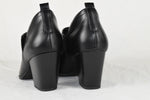 Soda Women Ankle Boots Slip-on Booties V Cut Almond Toe Stack Heel Black GAMEY 9
