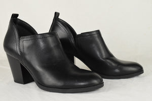 Soda Women Ankle Boots Slip-on Booties V Cut Almond Toe Stack Heel Black GAMEY 9