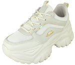 Berness Women's Chunky Platform Sneakers - Fashion Lace-Up Walking Shoes, Lightweight Athletic Tennis Shoes, Comfortable Casual Dad Sneakers for Everyday Wear HANNA Beige