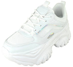 Berness Women's Chunky Platform Sneakers - Fashion Lace-Up Walking Shoes, Lightweight Athletic Tennis Shoes, Comfortable Casual Dad Sneakers for Everyday Wear HANNA White