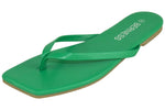 Berness Women’s Flip Flop Sandals – Square Toe Thong Slides, Lightweight Cushioned Flat Summer Sandals, Casual Beach Slip-On Shoes JAYLA Green