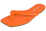 Berness Women’s Flip Flop Sandals – Square Toe Thong Slides, Lightweight Cushioned Flat Summer Sandals, Casual Beach Slip-On Shoes JAYLA Orange