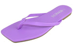 Berness Women’s Flip Flop Sandals – Square Toe Thong Slides, Lightweight Cushioned Flat Summer Sandals, Casual Beach Slip-On Shoes JAYLA Purple