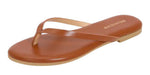 Berness Women’s Flip Flops Flat Sandals – Thong Slides with Cushioned Insole, Lightweight Summer Beach Casual Slip On KIMORA Camel