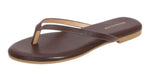 Berness Women’s Flip Flops Flat Sandals – Thong Slides with Cushioned Insole, Lightweight Summer Beach Casual Slip On KIMORA Coffee Brown