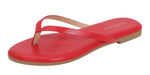 Berness Women’s Flip Flops Flat Sandals – Thong Slides with Cushioned Insole, Lightweight Summer Beach Casual Slip On KIMORA Red