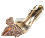 Berness Women’s Clear Heels – Transparent PVC Strap Rhinestone Bow Pointed Toe Pumps, Kitten Heel Slip-On Mule Formal Dress Shoes for Wedding Party Evening NINA05 Bronze